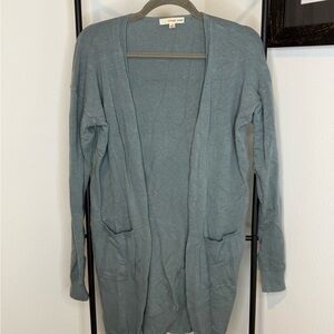 Madewell Teal Open Front Cardigan